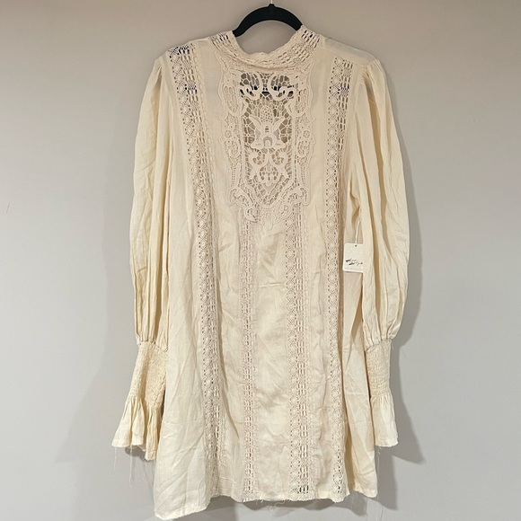 NWT Free People One Vienna Lace Boho Ivory Mini Dresses - Picture 3 of 5